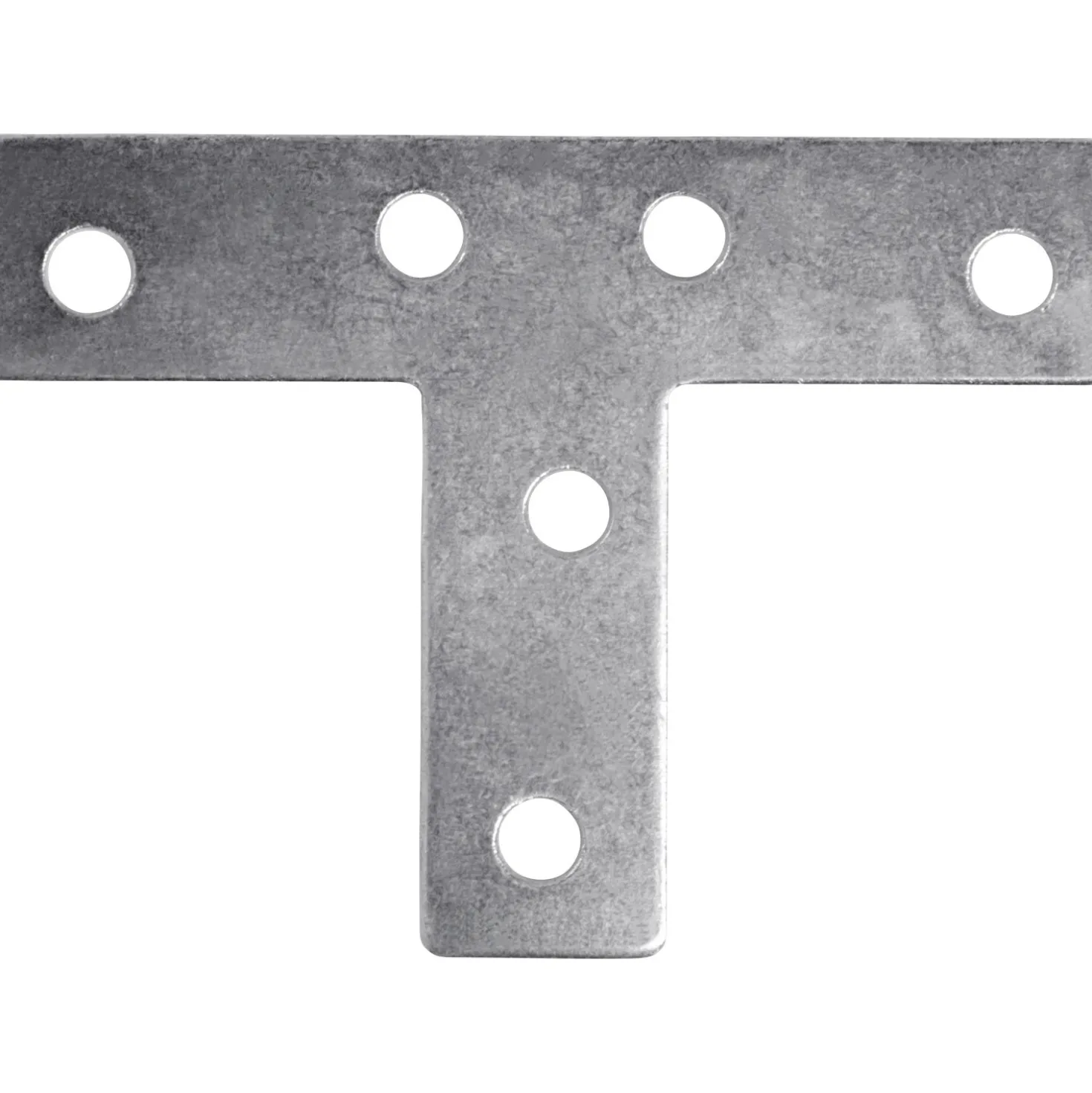 Staffa piatta a T acciaio zincato 70x35x15 mm
