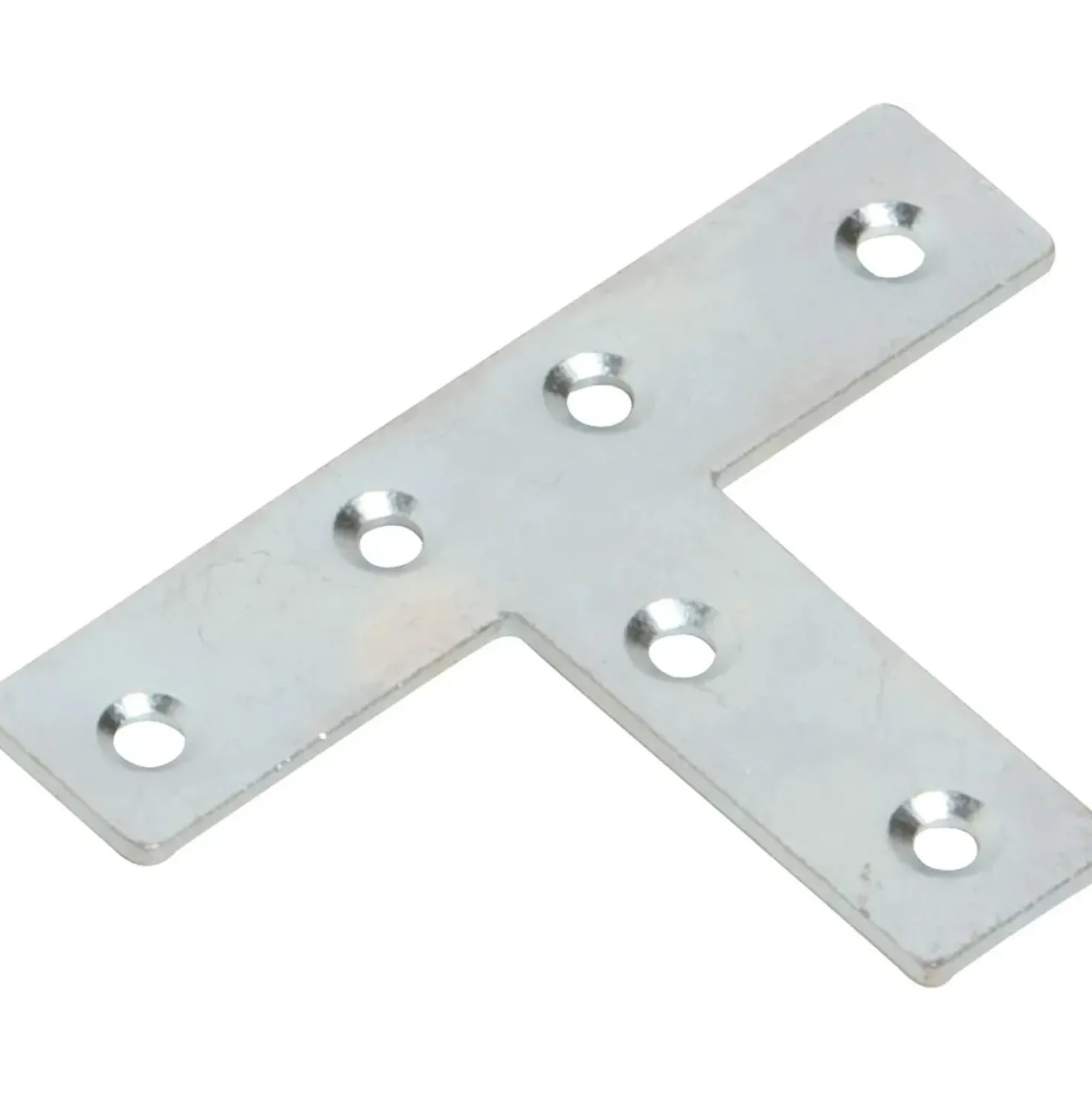 Staffa piatta a T acciaio zincato 70x35x15 mm