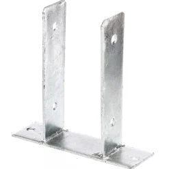 Staffa porta palo ad U in acciaio da avvitare 91 mm x 200 mm