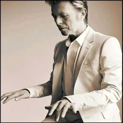 Stampa con cornice David Bowie nero 40x40 cm