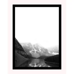 Stampa con cornice verticale 30x40 cm lago bianco e nero