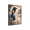 Stampa incorniciata 30x40 cm woman in blue