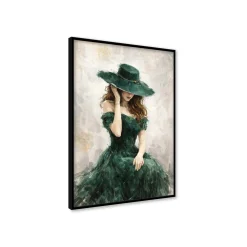 Stampa incorniciata 30x40 cm woman in green