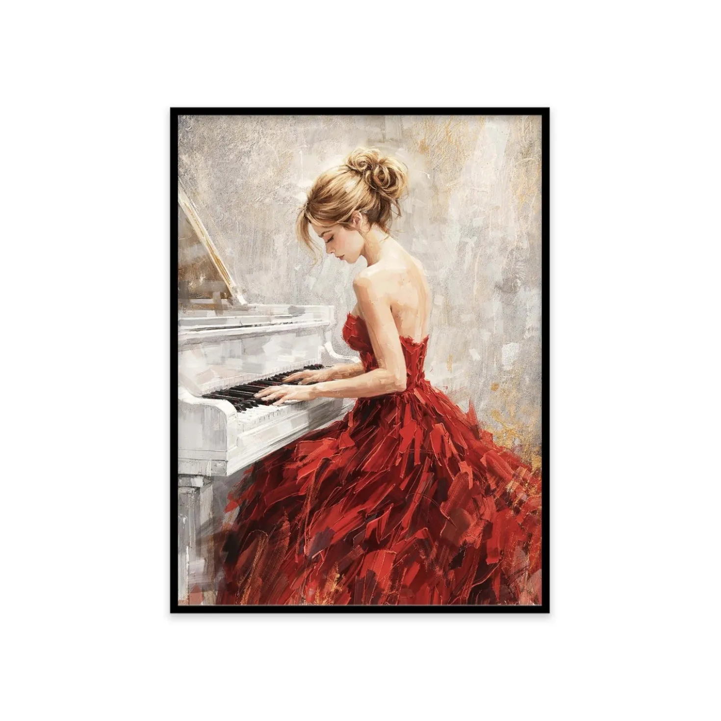 Stampa incorniciata 30x40 cm woman in red