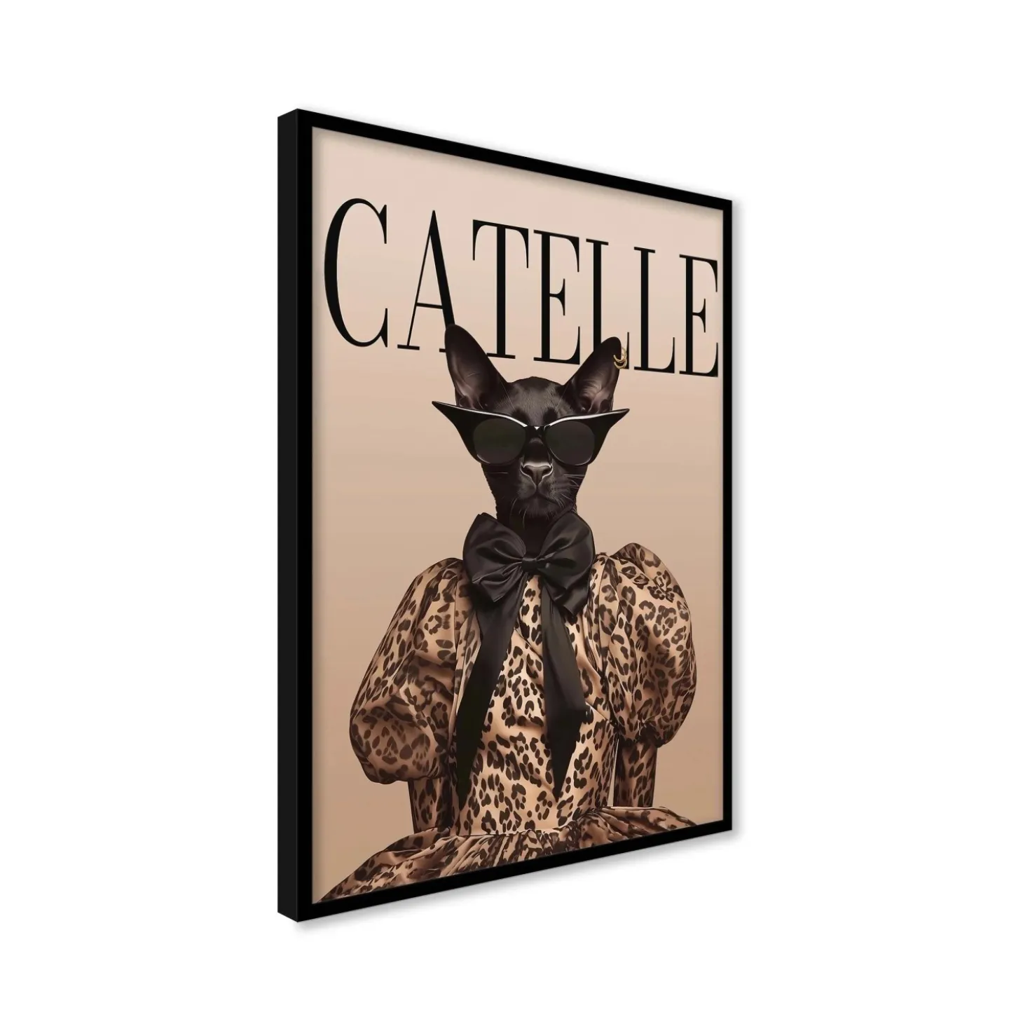 Stampa incorniciata 50x70 cm miss meow