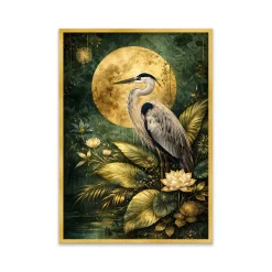 Stampa incorniciata 50x70 cm gold moon