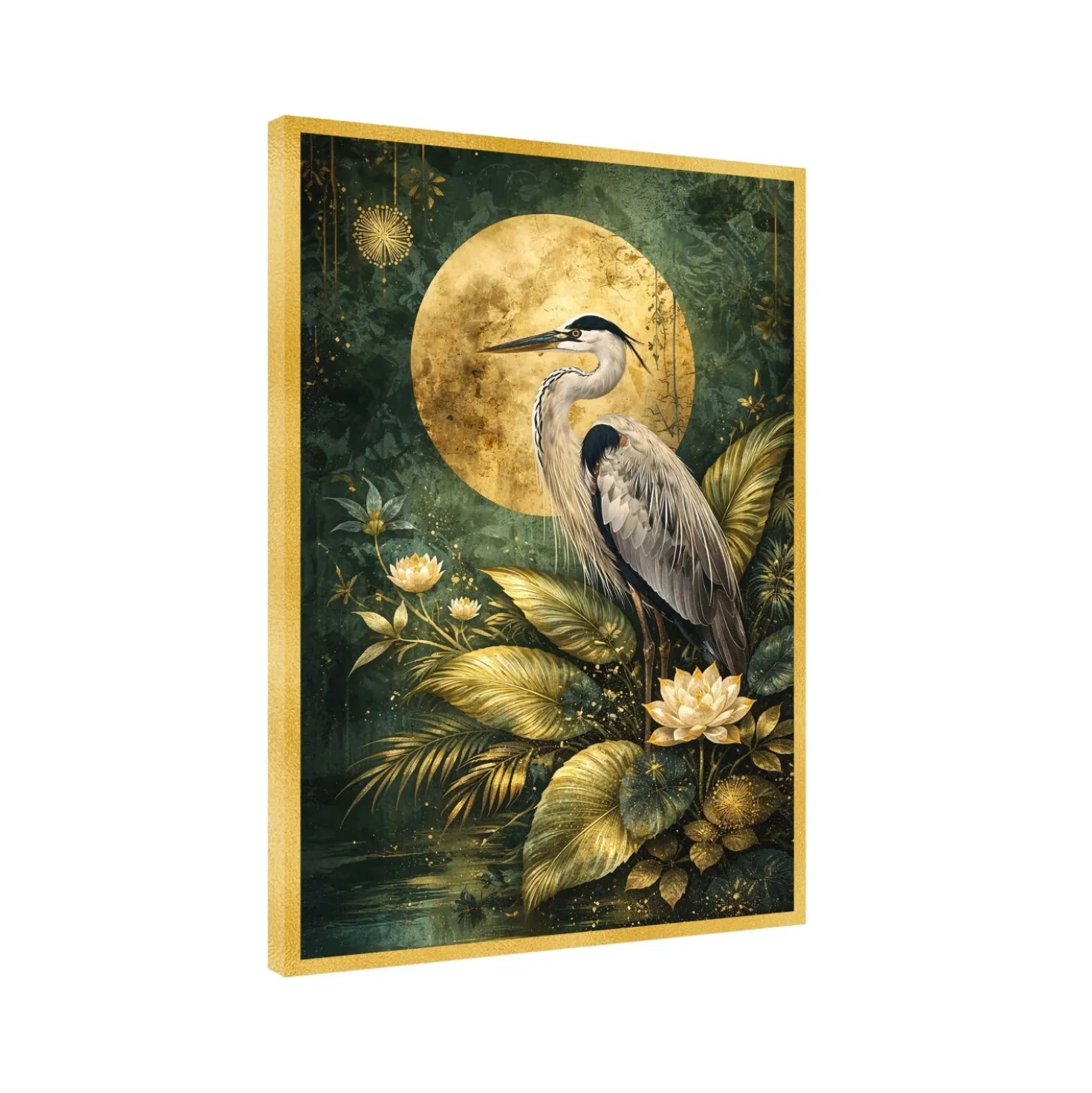 Stampa incorniciata 50x70 cm gold moon