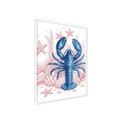 Stampa incorniciata 30x40 cm red&blue lobster