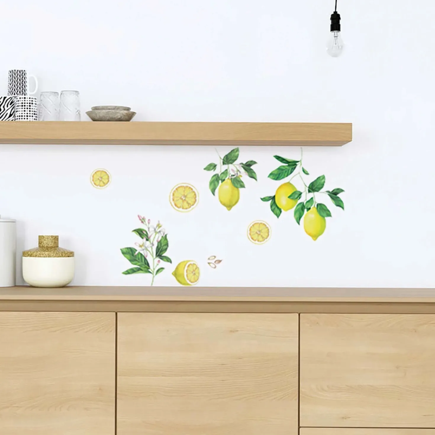 Stciker adesivo Lemons 2 fogli decorazione per parete 31x31 cm