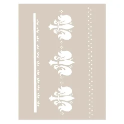 Stencil Fleur middle age lily 21x29,7 cm