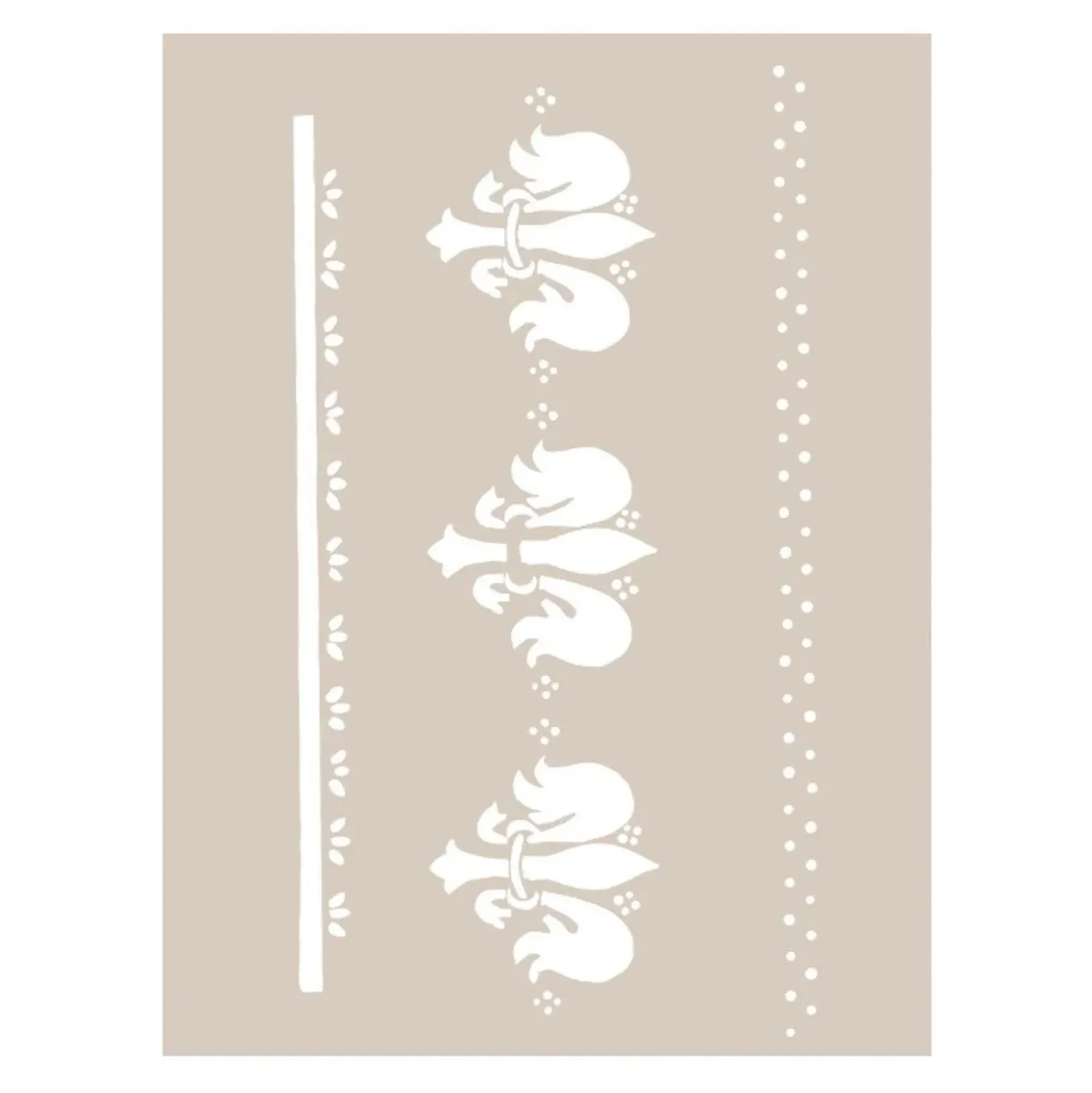 Stencil Fleur middle age lily 21x29,7 cm