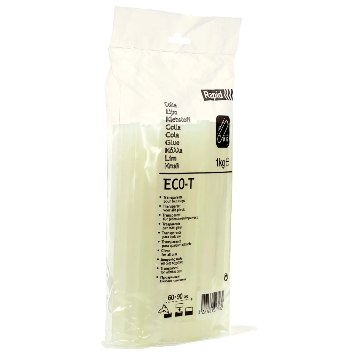 Stick di Colla Rapid Multiuso ECO-T da 12 mm Trasparente
