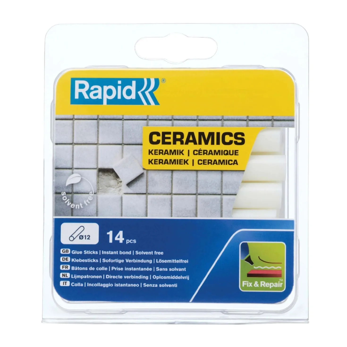 Stick di Colla Rapid per Sigillature da 12 mm Bianco