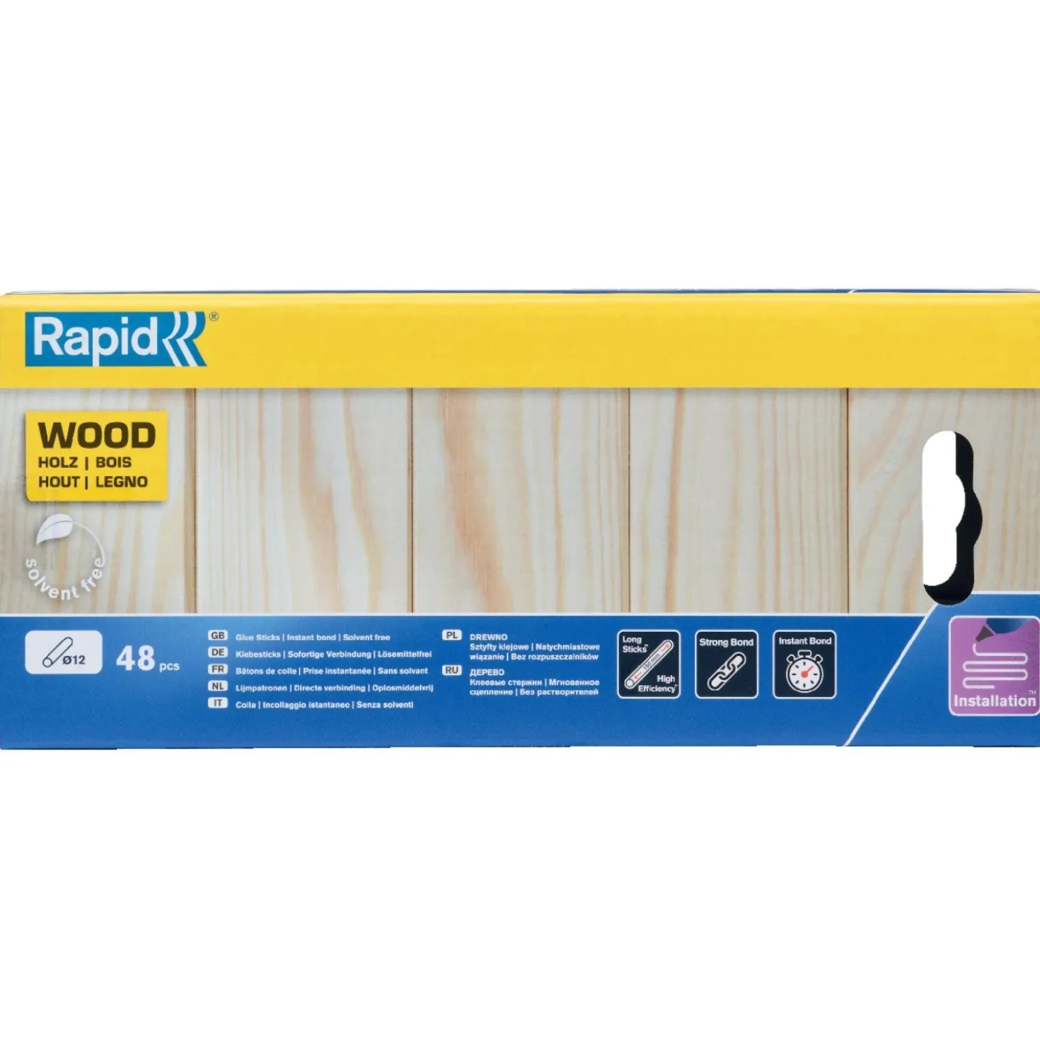 Stick di Colla Rapid per Legno da 12 mm Giallo