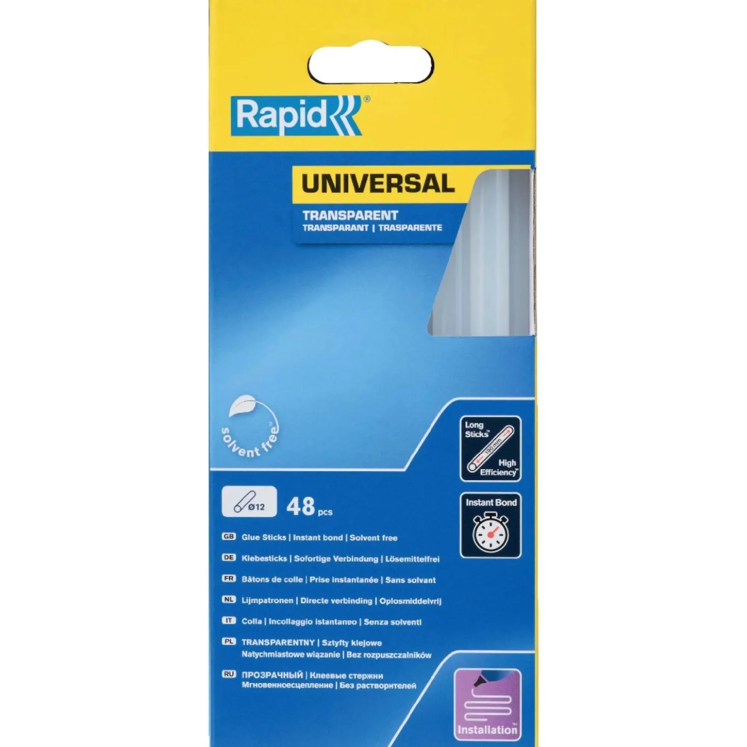 Stick di Colla Rapid Universale da 12 mm Trasparente