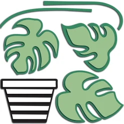 Sticker adesivo in gomma Plant decorazione per parete 31x31 cm
