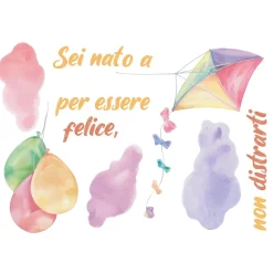 Sticker autoadesivo 1fg 67x47 cm essere felice