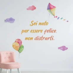 Sticker autoadesivo 1fg 67x47 cm essere felice
