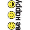 Sticker autoadesivo in foam 1FG 15x31 cm Be happy