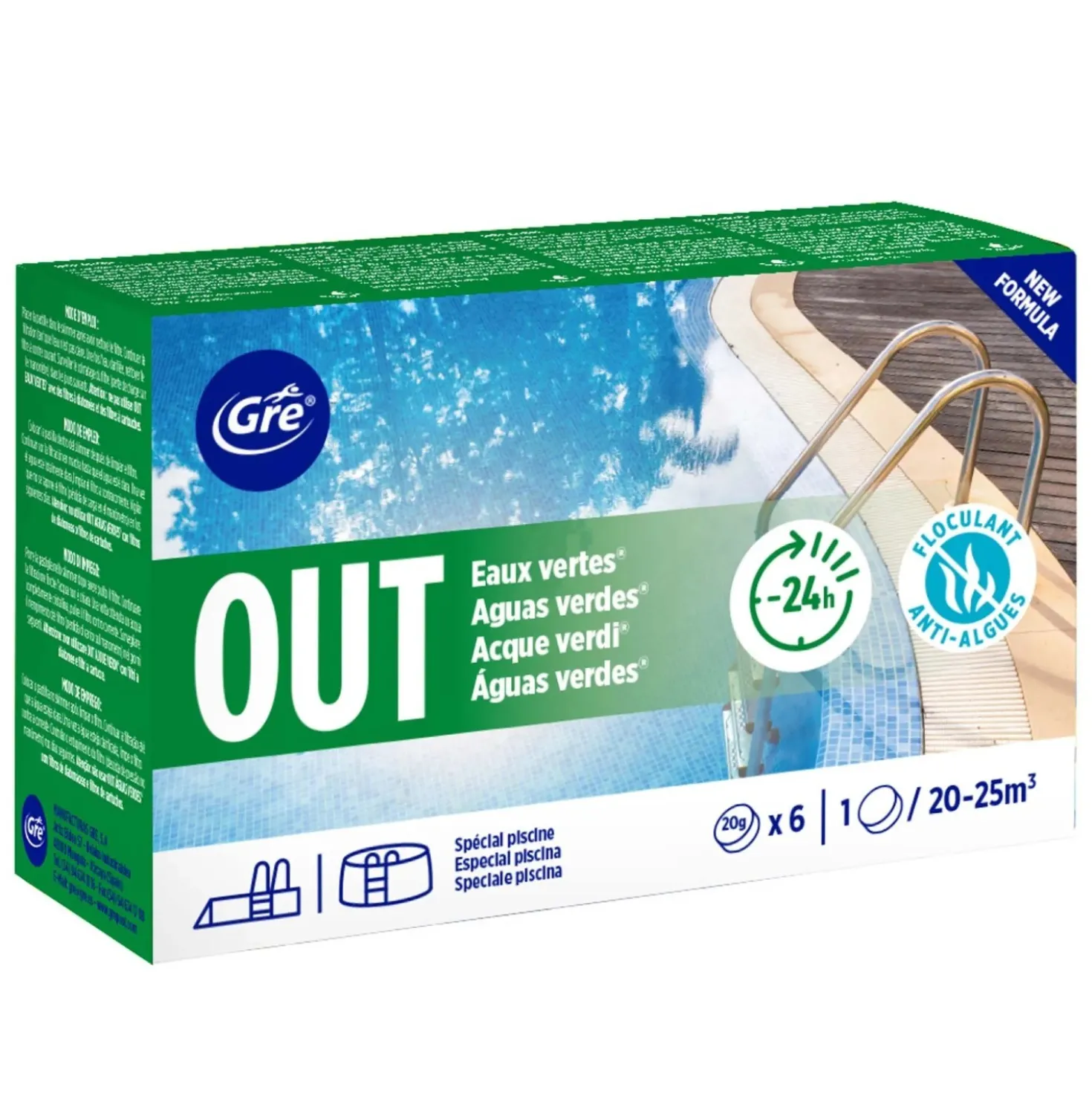 Stop acque verdi 6 pastiglie da 20 g