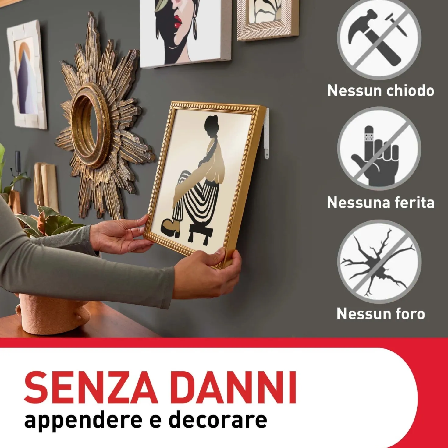 Strisce appendiquadri 3M Command™ Medium bianche