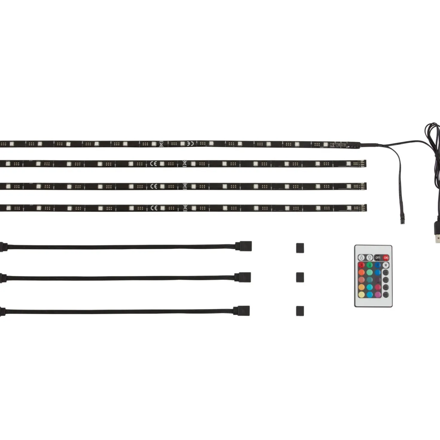 Strisce LED con attacco USB e telecomando 50 cm