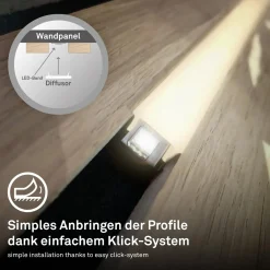 Striscia 294 LED Pimp your Panel On-Off 1300 lm bianco caldo 2,6 m x 1 cm bianco