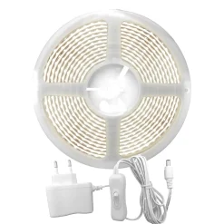 Striscia LED COB 12 V 5 m 3000K 30 W 1600 led 3000 lm