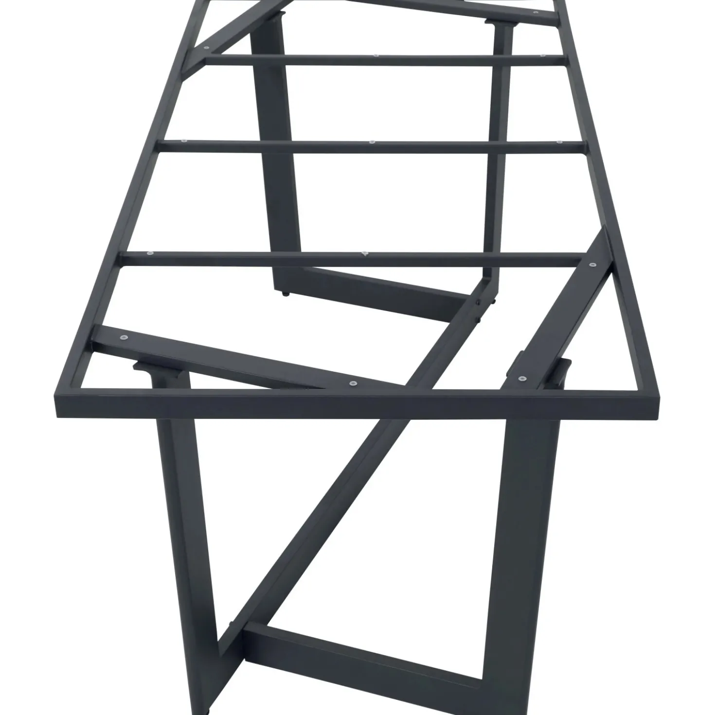 Struttura tavolo Markham in alluminio nero opaco 184x84xH75 cm