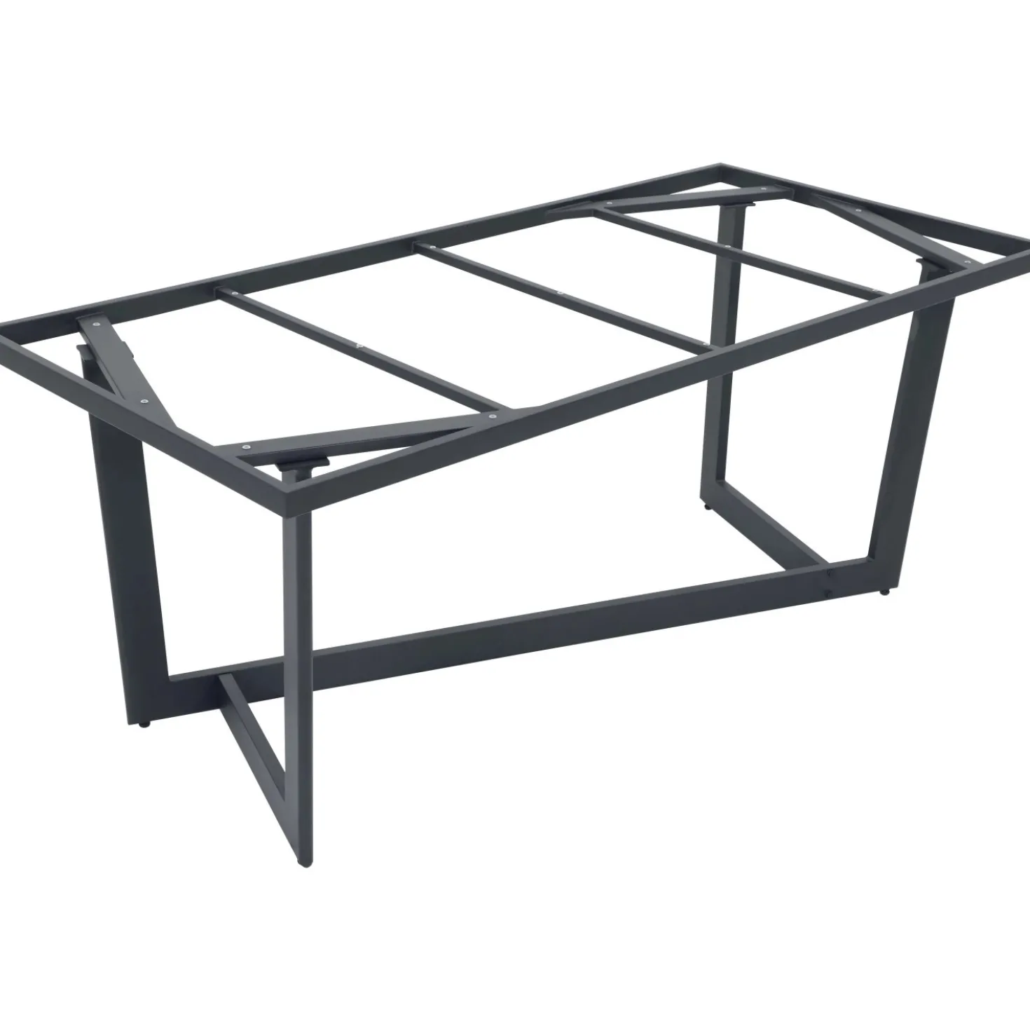 Struttura tavolo Markham in alluminio nero opaco 184x84xH75 cm