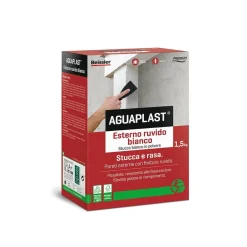 Stucco in polvere Aguaplast SR5 per esterni ruvido 1,5 kg bianco
