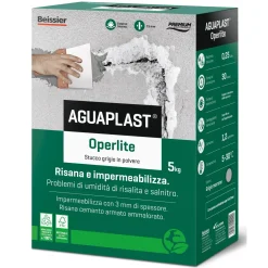 Stucco in polvere Aguaplast Operlite impermeabile risanante 5 kg grigio