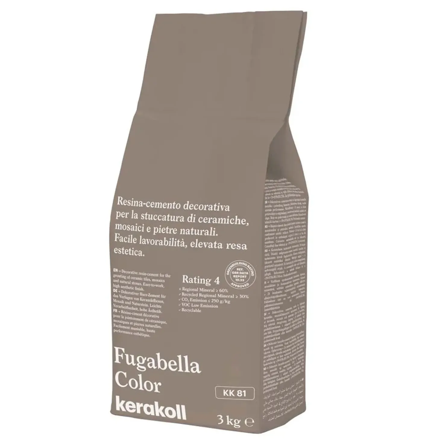 Stucco KERAKOLL Fugabella color 3 kg Grigio 10