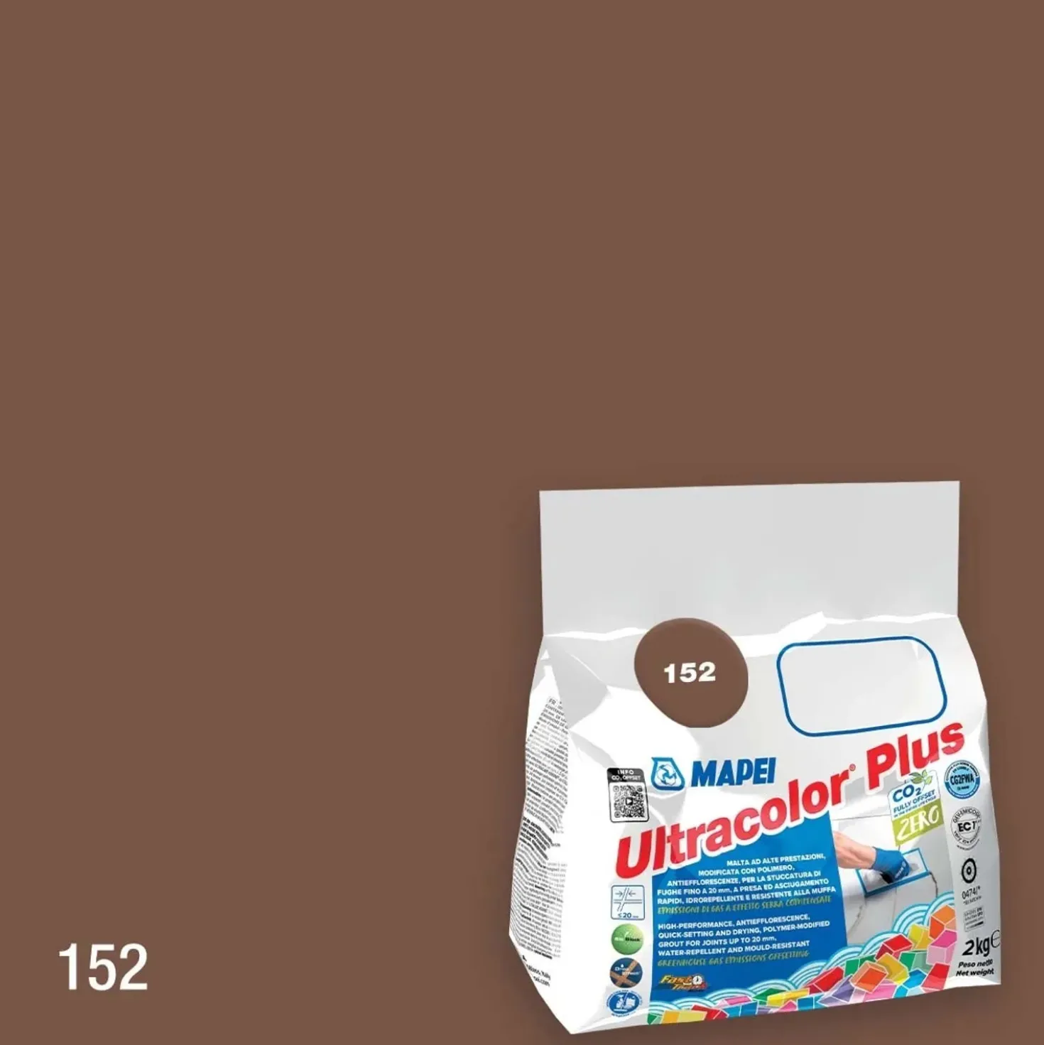Stucco per fughe Ultracolor plus 2 kg colore 152 Liquirizia
