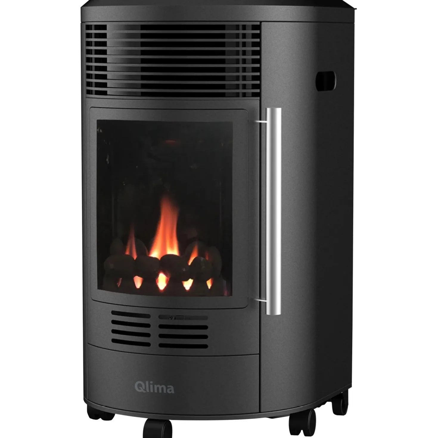 Stufa a gas fiamma rossa Qlima 3,4 kW nero