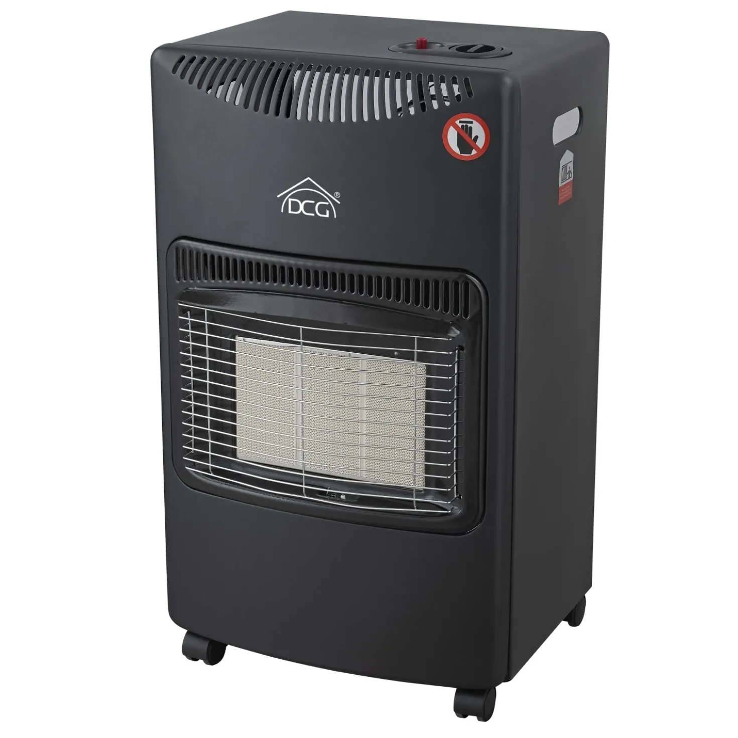 Stufa a gas portatile DCG con ruote 4,2 kW nero