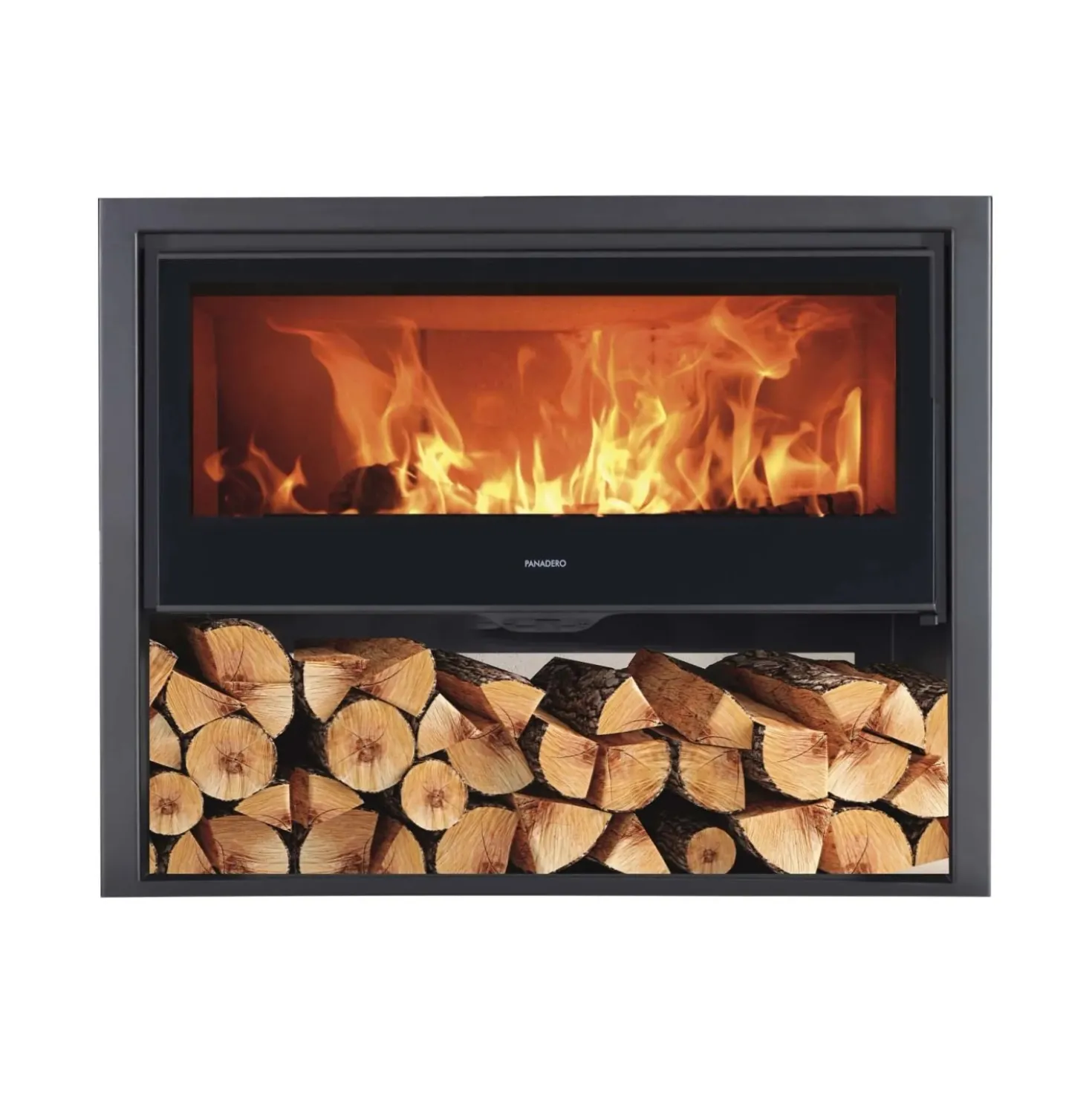 Stufa a legna Panadero Arpege in acciaio 8,4 kW nero metallico