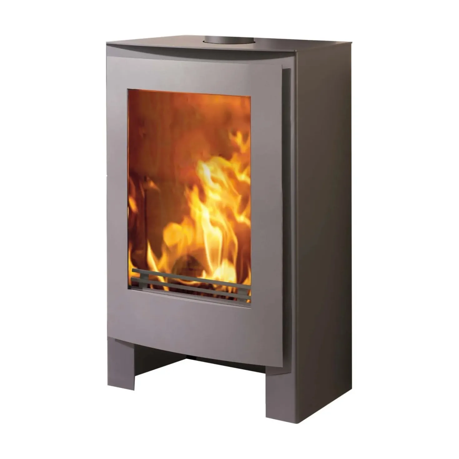 Stufa a legna Panadero Nevada in acciaio 7,5 kW nero metallico