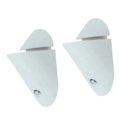 Supporti per mensole in vetro o legno in policarbonato bianchi