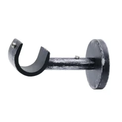 Supporto a parete per bastone tenda Classico nero Ø 2 cm L 8 cm
