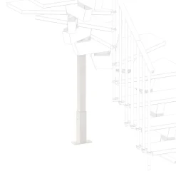 Supporto a terra scala Orion H 100-200 cm bianco