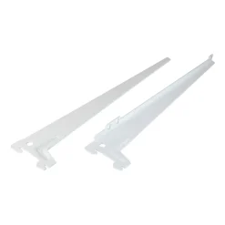 Supporto angolare foro unico 38 cm 55 kg bianco 2 pz