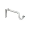 Supporto bastone tenda a piattina Ø 2 x L 11-15 cm bianco