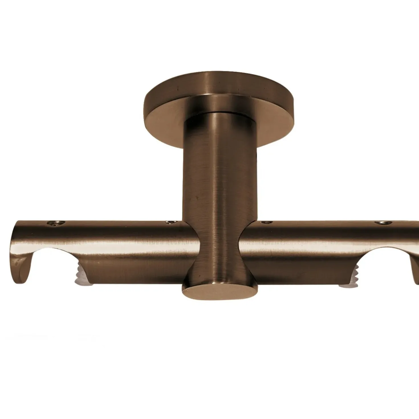 Supporto bastone tenda a soffitto Urban 2 vie bronzo Ø 2,5 cm