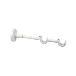 Supporto bastone tenda doppio Ø 2 x L 20 cm bianco