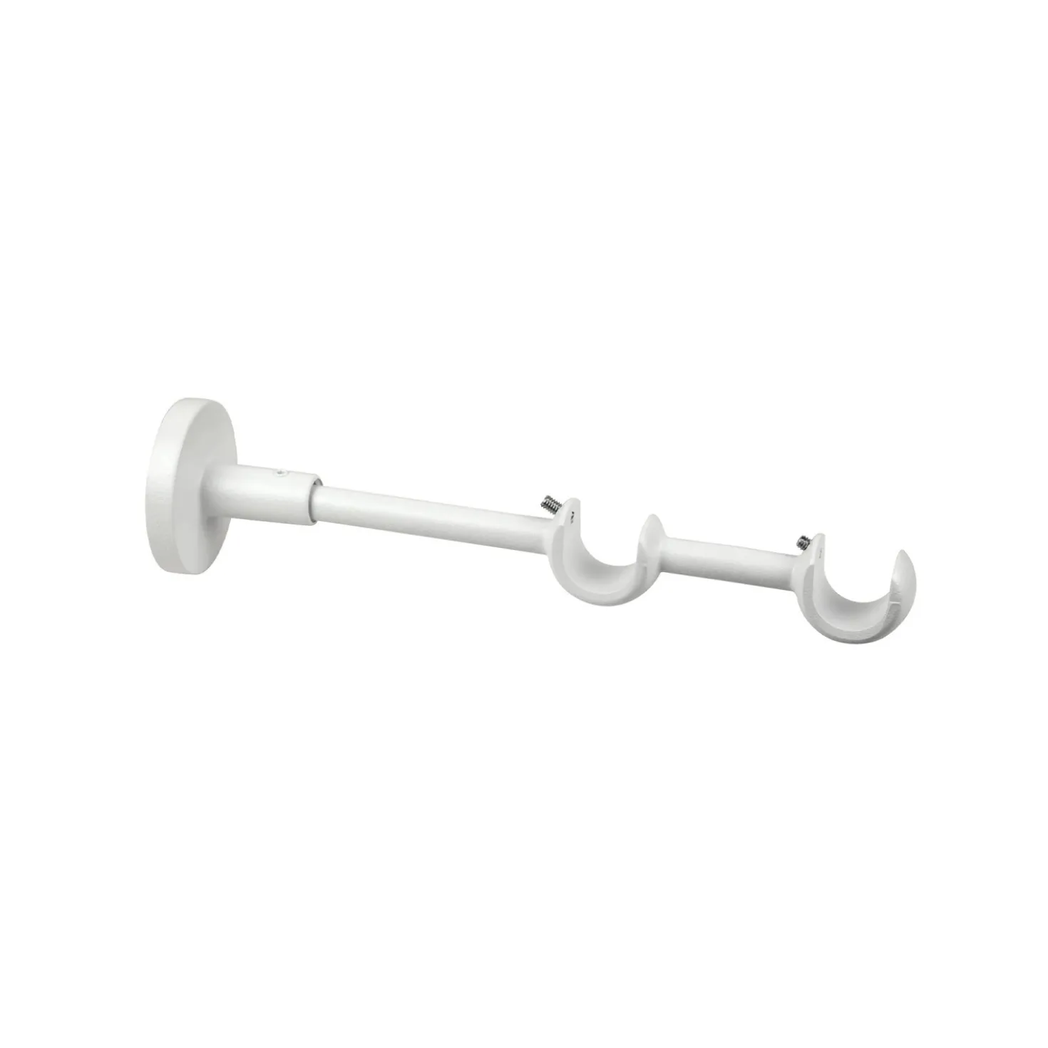 Supporto bastone tenda doppio Ø 2 x L 20 cm bianco