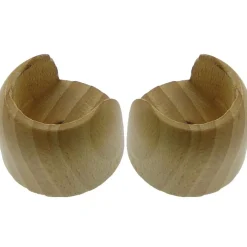 Supporto bastone tenda Rosetta Ø 2,8 x L 4 cm naturale 2 pz