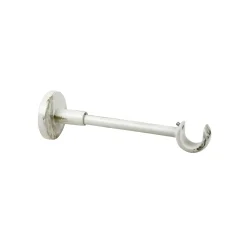 Supporto bastone tenda singolo Ø 2 x L 16 cm avorio/oro