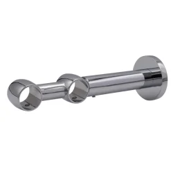 Supporto estensibile doppio per parete Noble cromo Ø 2 cm