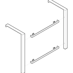 Supporto in ferro per lavello Stoccarda 67x66x33 cm